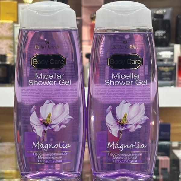 میسلار شاور ژل بل جاردین بنفش اصل رایحه مگنولیا مناسب پوست چرب 400 میل | Belle Jardin Body Care Micellar Shower Gel Magnolia 400ml